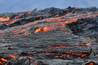 Volcan du Geldingadalir - coulées de lave de type Pahoehoe - 0mn 26s